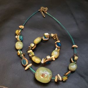 Premier design matching necklace and bracelet set